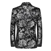 Blazer New Men's Fashion Business Gentleman Slim Print British Style Outdoor Performance Trend Wedding Banquet Casual Blazer 2