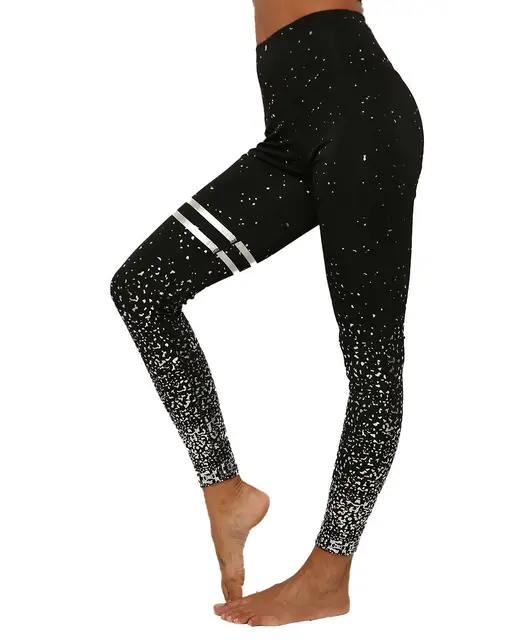 Metallic Foil Print Leggings 6