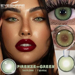 Vibrant Fashion Contact Lenses - Blue, Green, Gray Options (1 Pair, Yearly Use) (FIRENZE - GREEN)