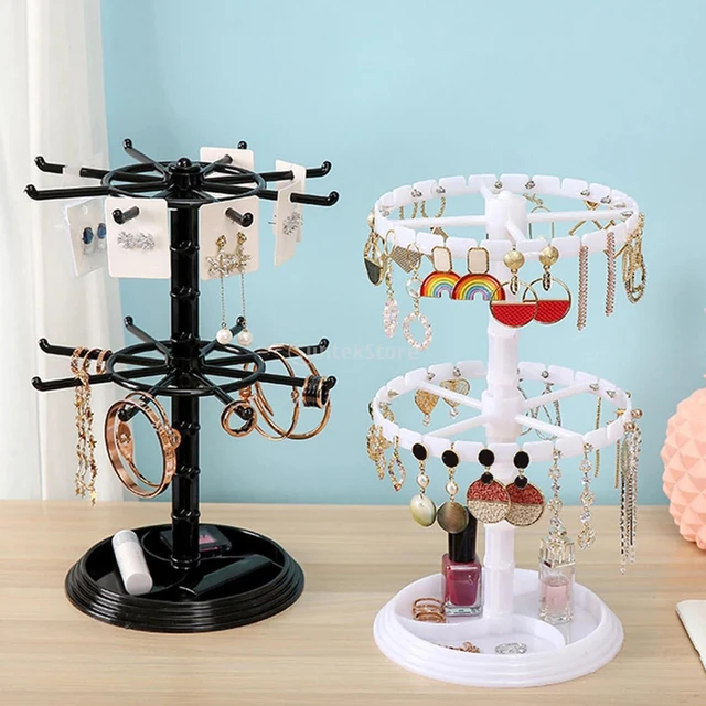 2/3/4 Layer Acrylic Jewelry Storage Display Stand Keychain Display Hanger  Rotating Necklace Pendant Storage Hanger Hook - AliExpress