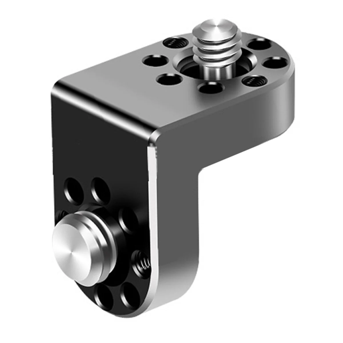 A73E-1/4 3/8 Screw Extension 90&deg; Right Angle Mount Adapter for Tripod Monitor Video Image Transmission DSLR Camera Cage