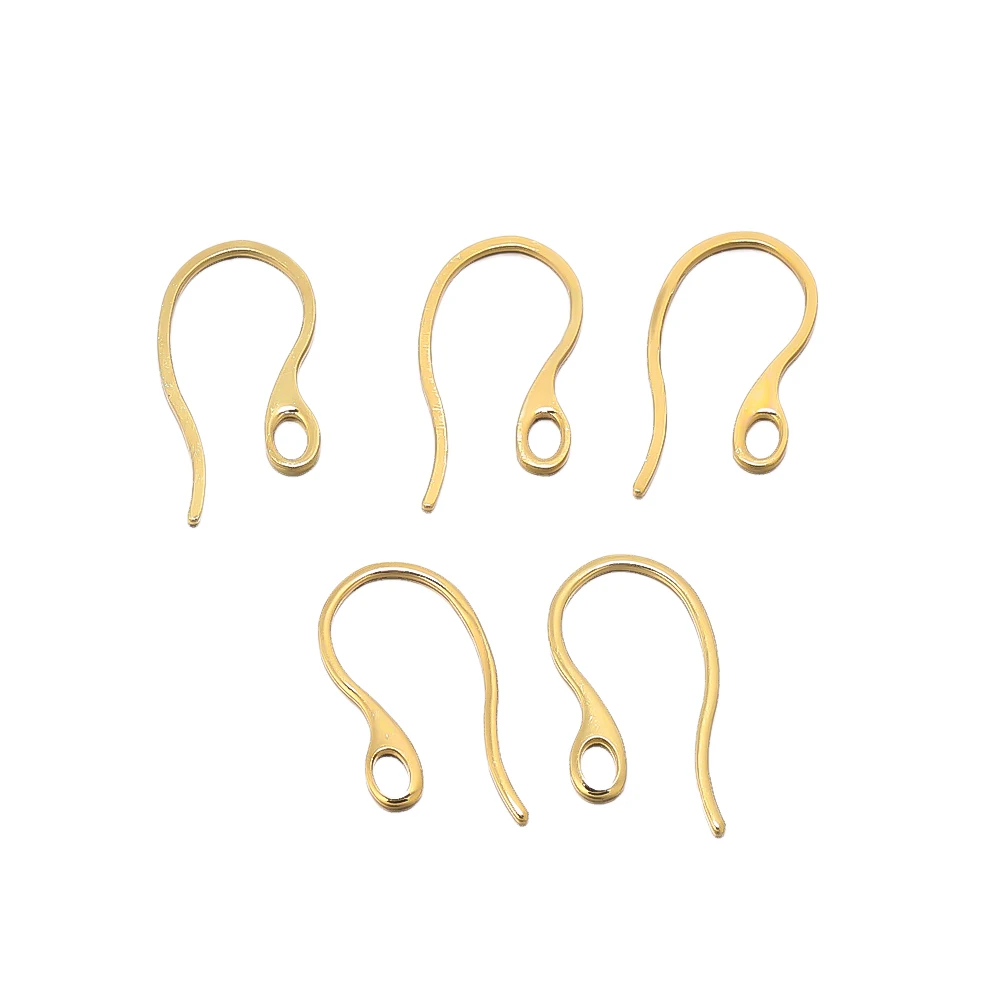 50Pcs 스테인레스 스틸 플랫 귀걸이 후크 DIY 쥬얼리에 대 한 루프와 귀 와이어 매달려 귀걸이 쥬얼리 액세서리 만들기