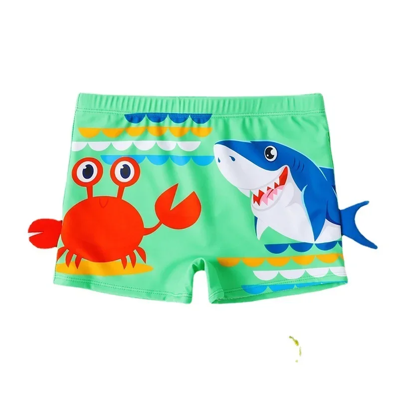 Boys Swimming Trunks Quick Dry Cartoon Pattern Baby Boys Swimwear Professional Children Swimsuit Small