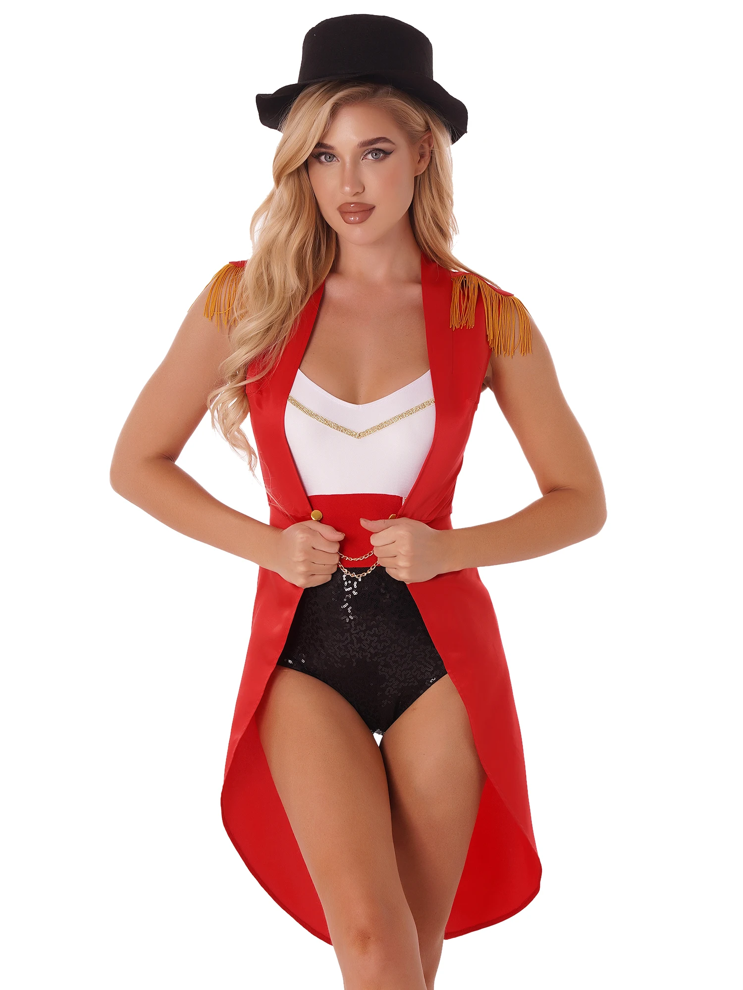 Disfraz de jinete de León para mujer, traje de entrenador de circo, mago,  Cosplay, vestido de fantasía, manga larga, mono de Halloween, Showman -  AliExpress