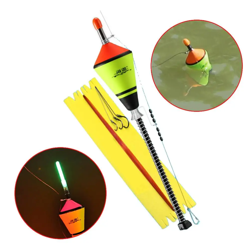 Juego De 4 Flotadores De Pesca Iluminados Night Bobby 158-R ( Rojo, 1-3/4 Pulgadas