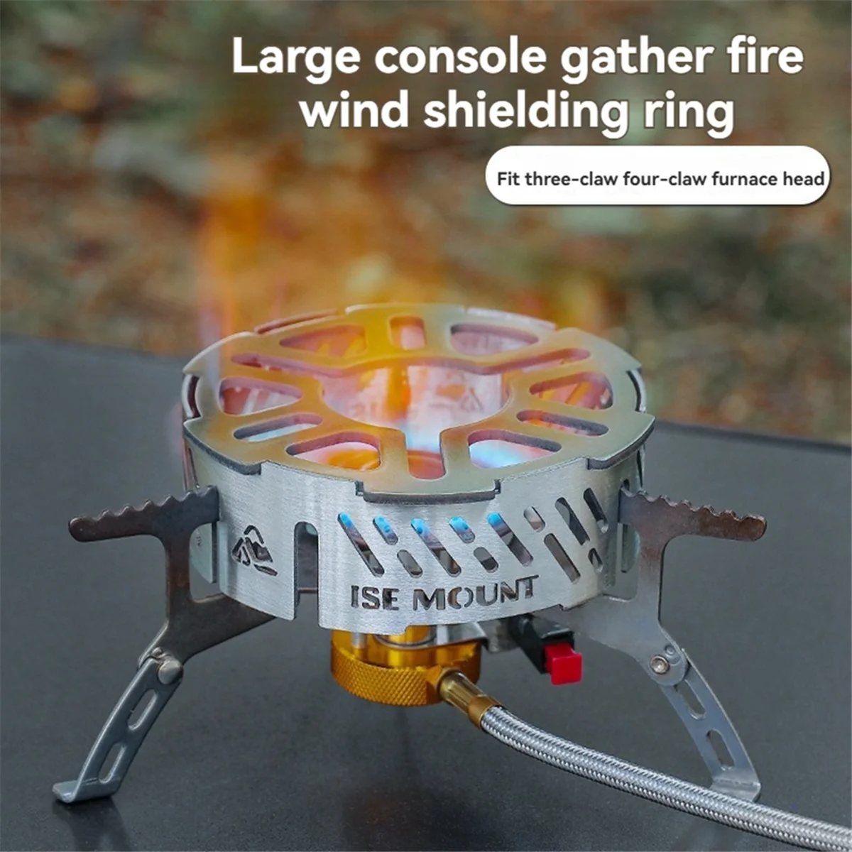 BAAU Windproof Screen Stainless Steel Cassette Stove Windproof Ring High-Temperature Resistant Camping Picnic Cooking Part