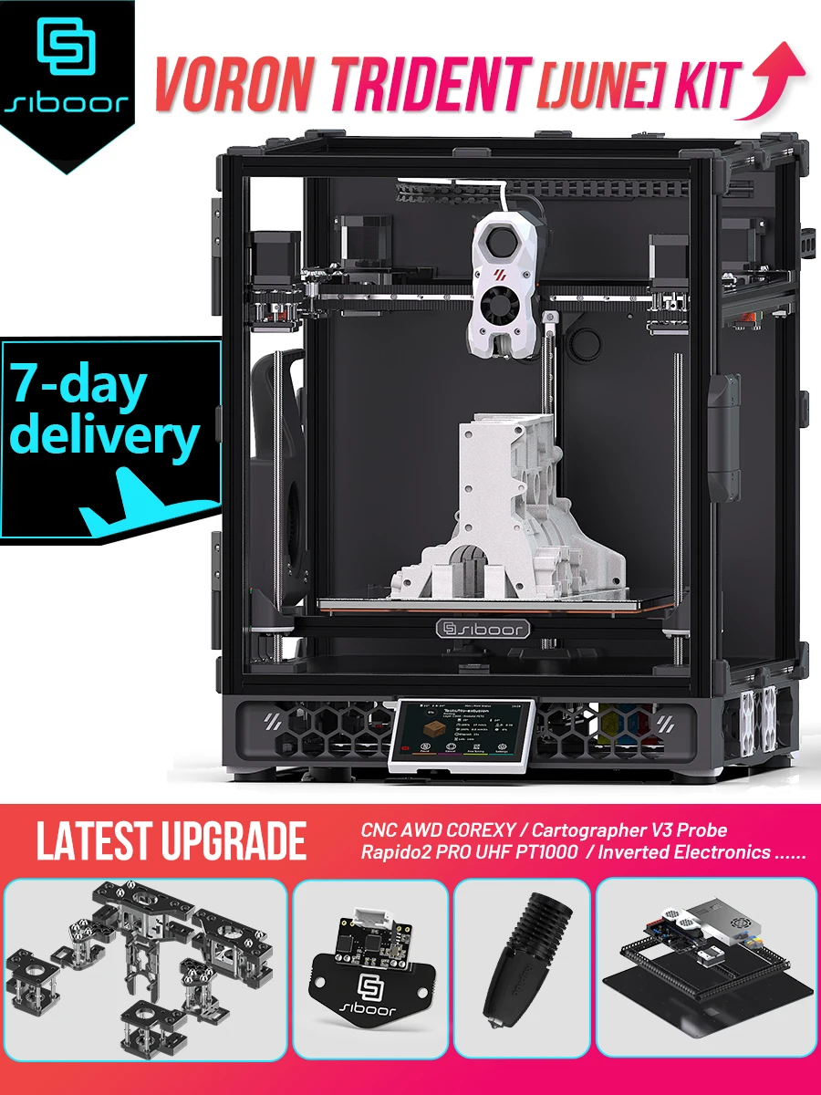 アップグレードされた SIBOOR Voron Trident [JUNE] CNC 金属