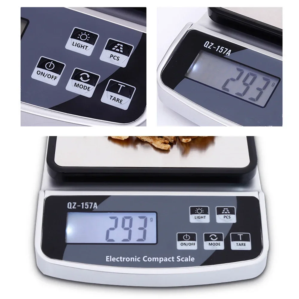 

Jewelry Kitchen Precision Electronic Baked Scale Coffee 15kg Food Multi-function Household /0.1g Weighing Waterproof