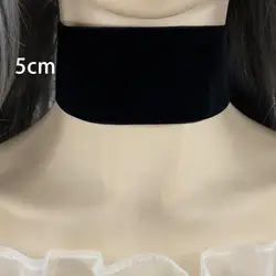 Elegant Black Velvet Gothic Choker Necklace - Vintage - Inspired Clavicle Chain Jewelry (Width 5cm)
