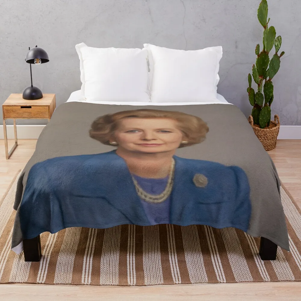 

Margaret Thatcher, Prime Minister Throw Blanket Sofa Throw fluffy Bed linens Thins Blankets