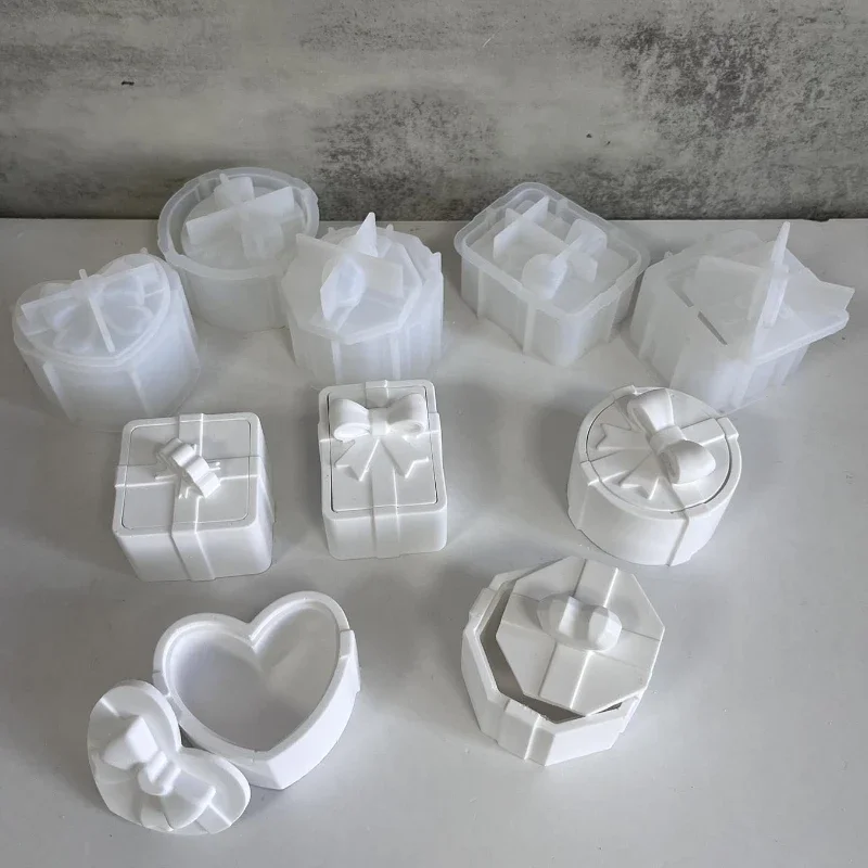 Silicone Mold Silicone Mold for Gift Storage Box Candle Aroma Storage Tray Decoration Mold Earrings Pendants Jewelry Box Gypsum Mould