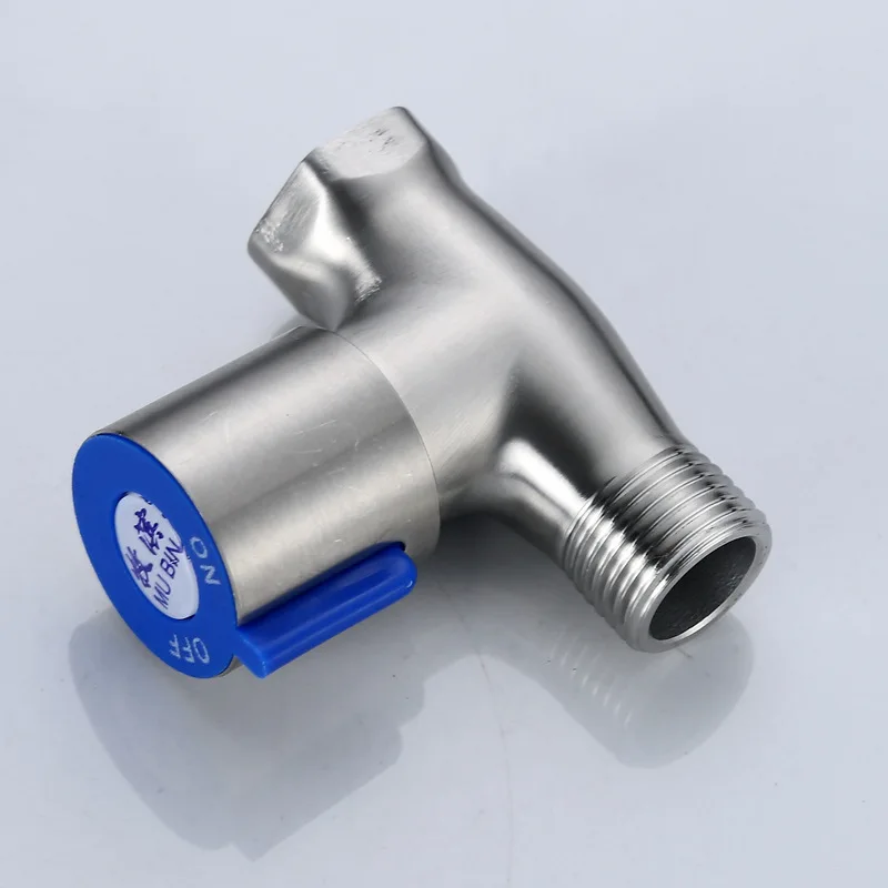 

1PC 304 Stainless Steel Triangle Valve Inner and Outer Wire Straight-Through Valve G1/2' Water Heater Cold and Hot Water Valve