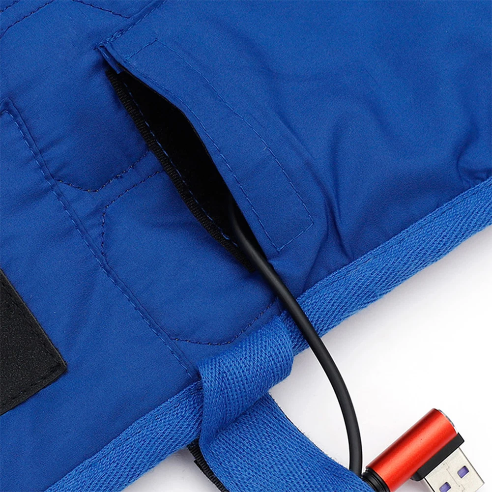 3단계 조절 가능한 USB 가열식 시트 쿠션 단열재 전기 가열 매트 7존 구역 접이식 휴대용 야외 캠핑 용품