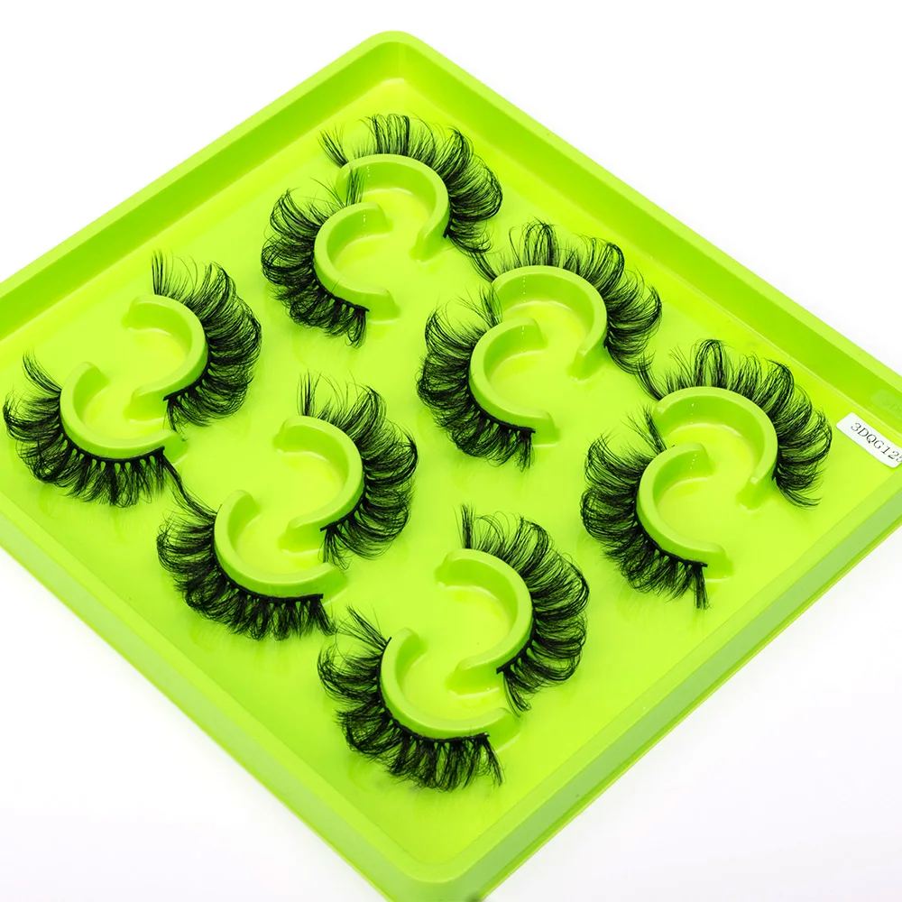 NEUE 6 Paar 8D-Nerzwimpern, 100 % tierversuchsfreie Wimpern, wiederverwendbare Wimpern, natürliche Wispy-Falsche Wimpern, Make-up-Streifen, flauschige Katzenwimpern – Detail 19