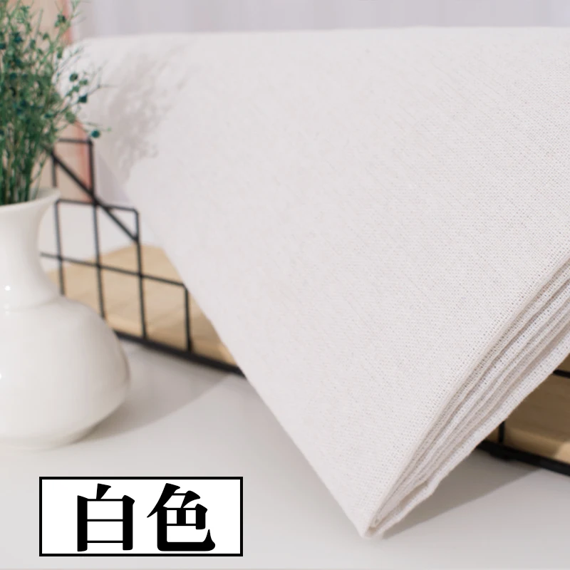 50x155cm 원시 천 가짜 리넨 코튼 원단 거친 솔리드 리넨 원단 DIY 바느질 보관 가방 및 베개 케이스 배경 원단