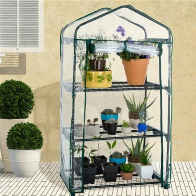 Mini invernadero de plantas para interior y exterior, cubierta de maceta,  refugio, película de vidrio suave transparente, invernadero para plantas de  jardín - AliExpress