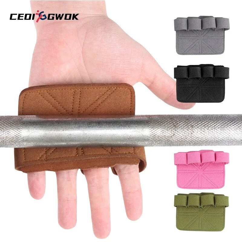 

CEOI GWOK A Pair Anti-Skid Weightlifting Hand Guard Gloves Dumbbell Pull Up Grip Palm Protector Palm Guard
