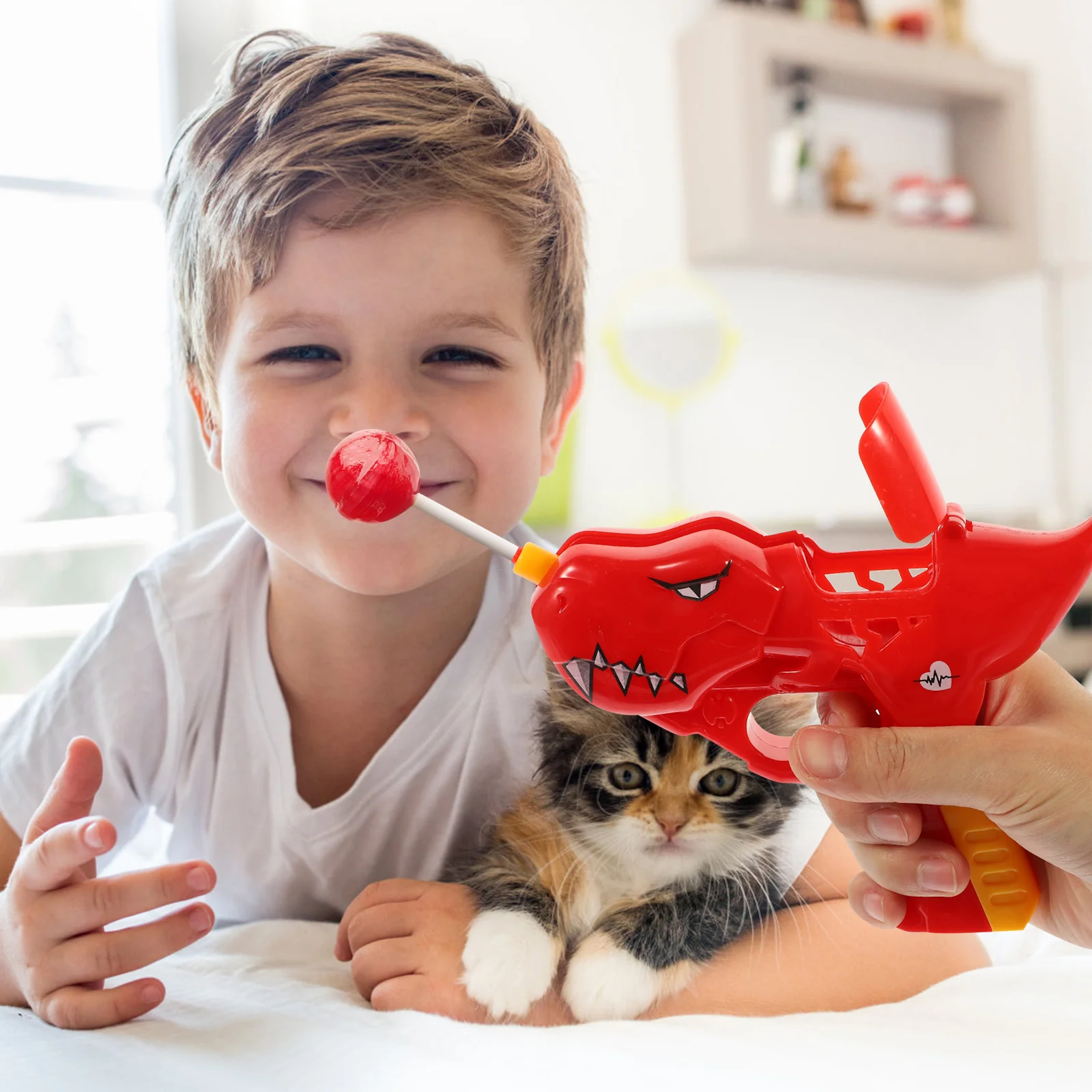 

Металлический леденец, искусственная игрушка, динозавр, леденец, робот, игрушки, Забавный леденец, фотодержатель, новинка