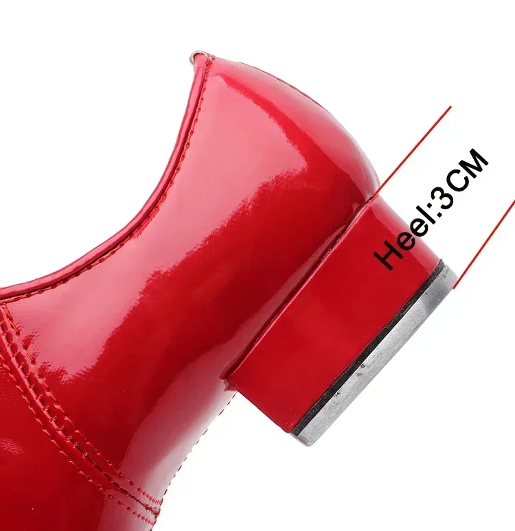 Free Return Hot Sale Shiny Leather Tap Shoes for Children Men Women Lace Up Size EU26-EU46 Aluminum Taps Jazz Clogging Shoes 3