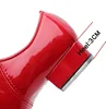 Free Return Hot Sale Shiny Leather Tap Shoes for Children Men Women Lace Up Size EU26-EU46 Aluminum Taps Jazz Clogging Shoes 3