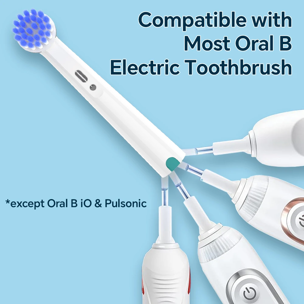Soft Toothbrush Heads Compatible with Oral B Electric Toothbrush, Replacement Brush Head for OralB 1000 100 1500 500 7500 8000
