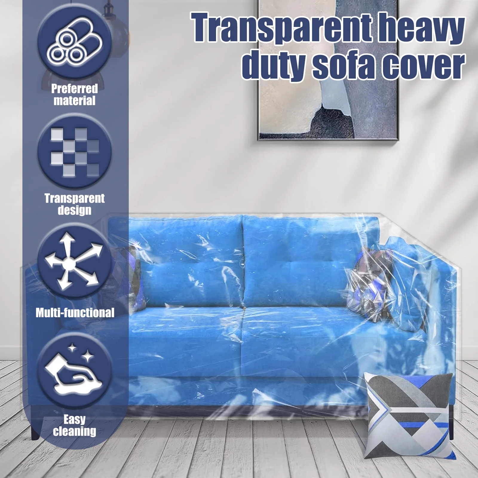 Waterproof Pet Sofa Cover Transparent Plastic Protector
