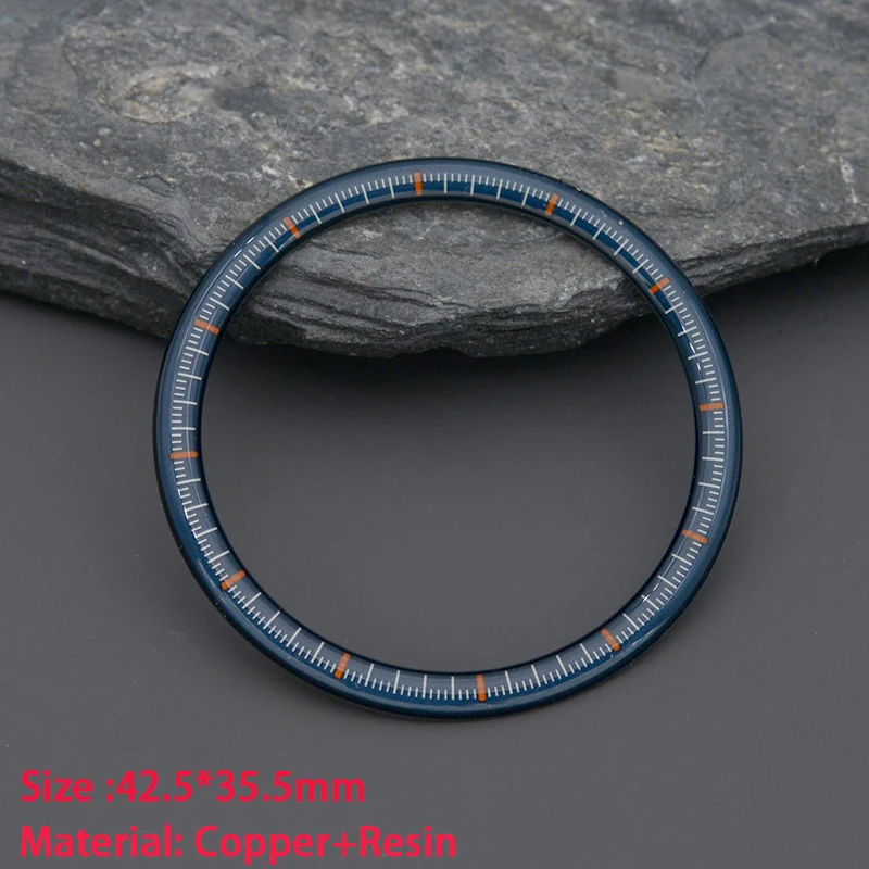 42.5*35.5mm Copper Resin Watch Bezel Insert Fit Carre Series