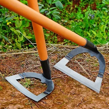 1PCS Hoe Farm Tool Gardening  Weeding Rake Labor-saving Weeding & Loosening Soil Artifact Harrow Handheld steel weeding hoe Hoe