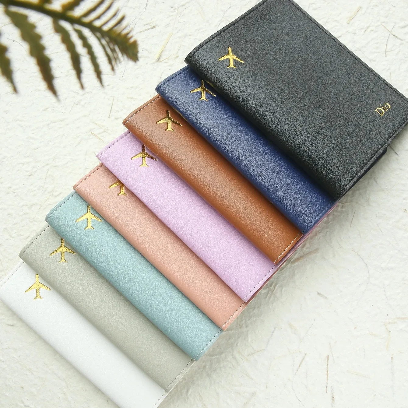 Kostenlose individuelle Namenspasshülle, Gepäckanhänger-Set, modisches PU-Leder, Ticket-Passhülle, personalisierbar, Goldprägung, Reise-Geldbörse – Detail 3