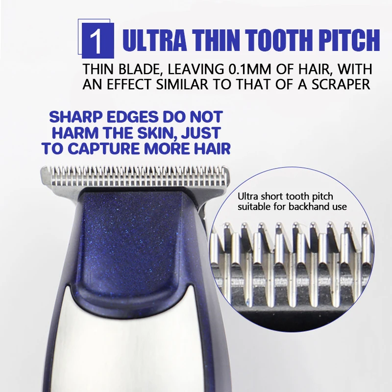 Kemei Hair Clippers for Men Professional Hair Trimmer Barber Cordless Zero Gapped Hair Clippers Mens Gifts Beard Trimmer Kit