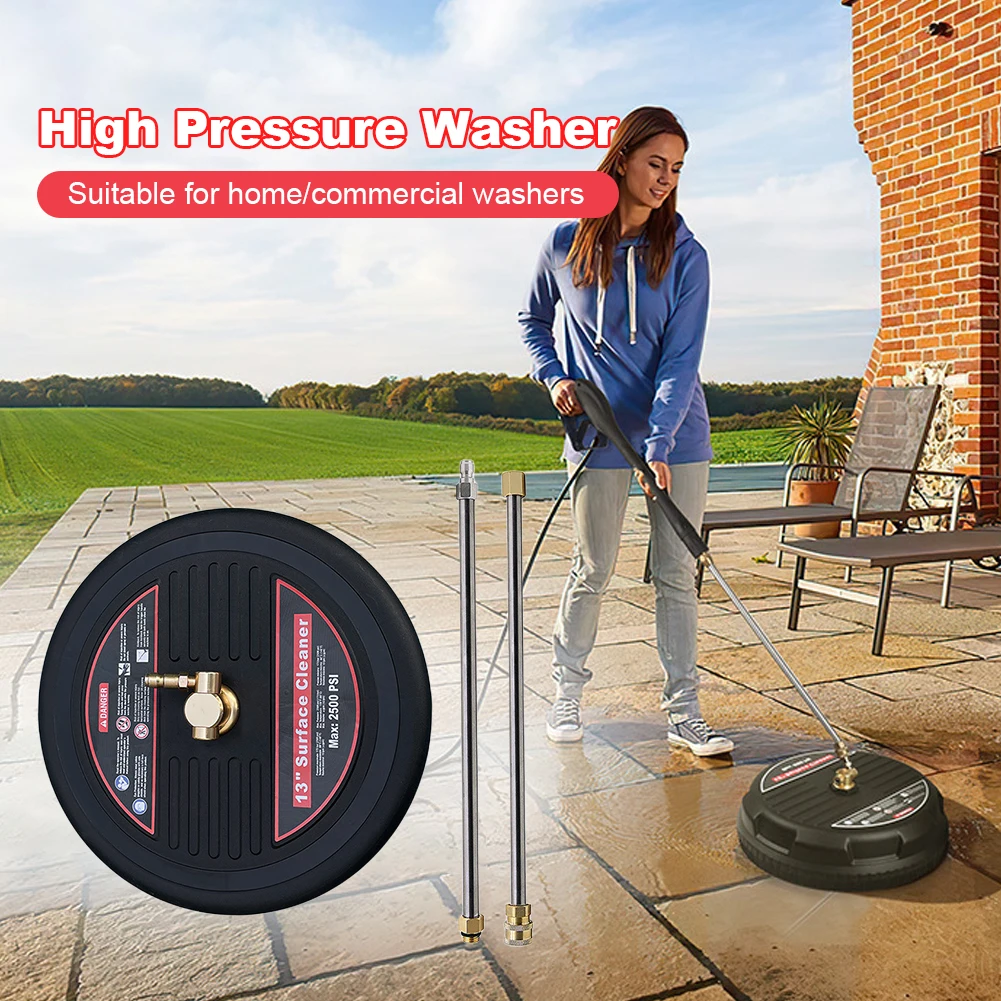 High Pressure Washer Surface Cleaner 2500PSI Water Broom Scrubber Scrubbing Brush for Karcher K1 K2 K3 K4 K5 Floor Water Washing AliExpress