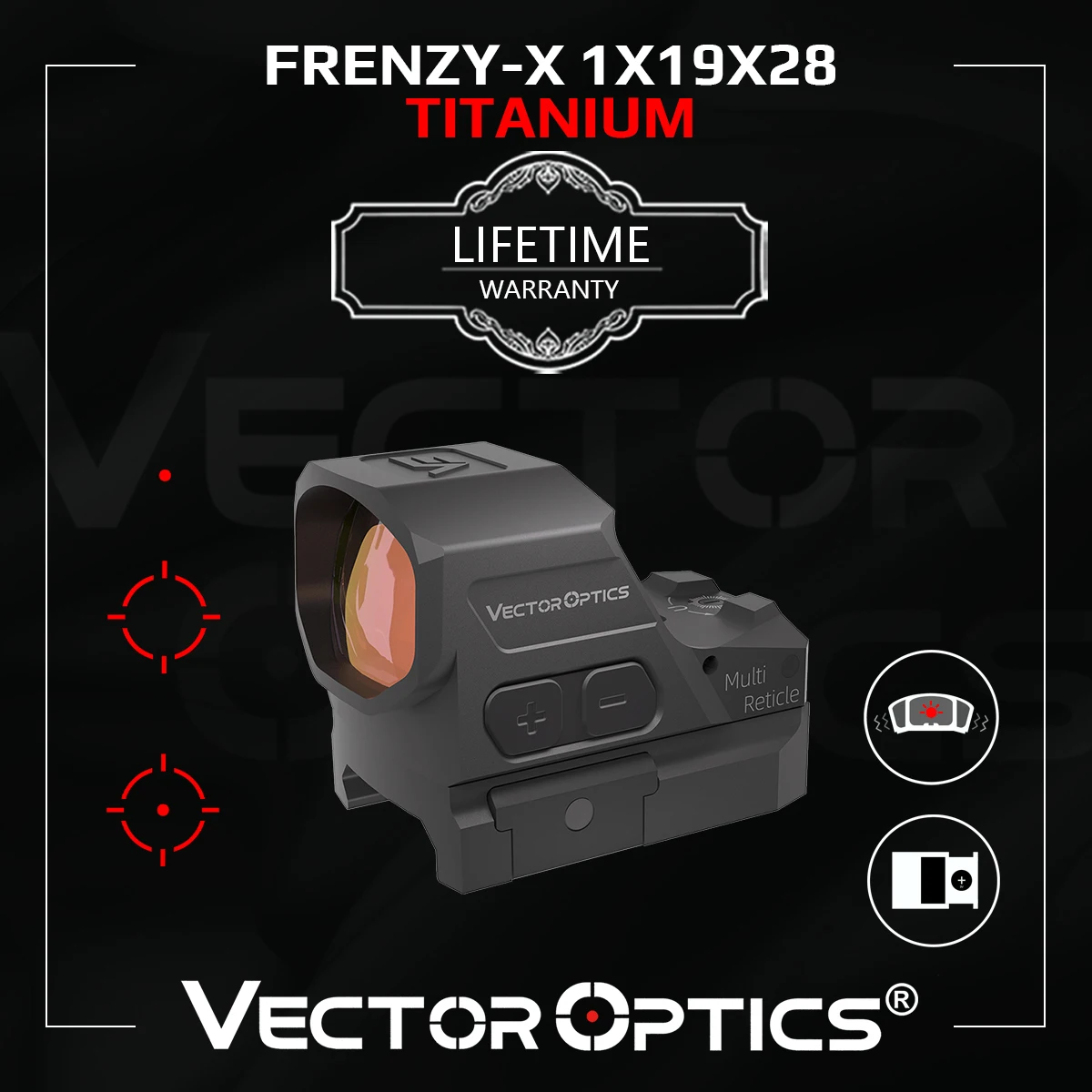 Vector Optics Frenzy-X 1x19x28 Red Dot | Titanium Alloy | Multi