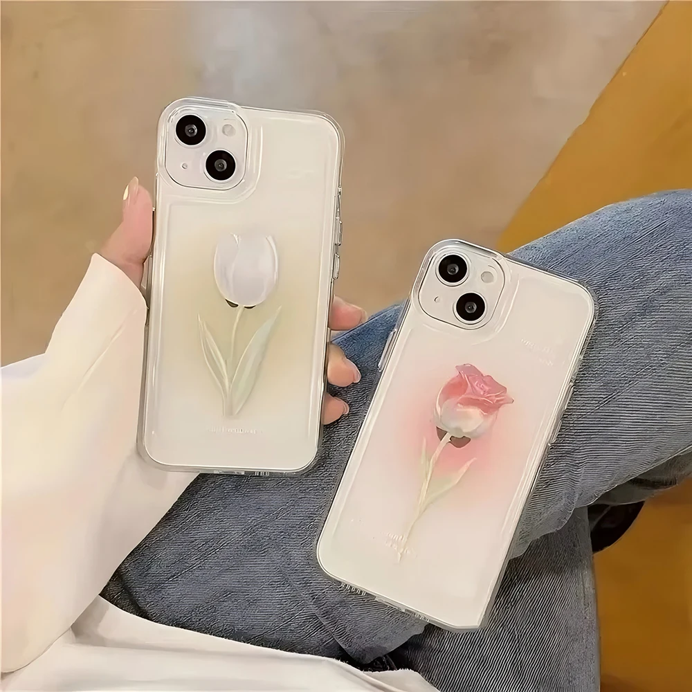 Tulip Luxury Soft Transparent TPU Phone Case
