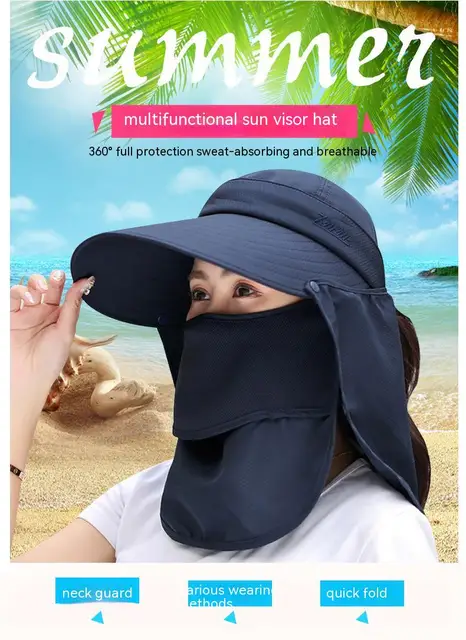 Cappello Safari Con Protezione Collo - UPF50+, Grigio, Per Pesca, Trekking E Giardinaggio - Foto 5