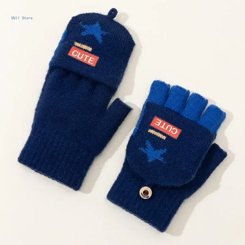 2pcs Warm Half Finger Gloves Cold Weather Knitted Gloves Daily Use for Comfort and in Cold Climates