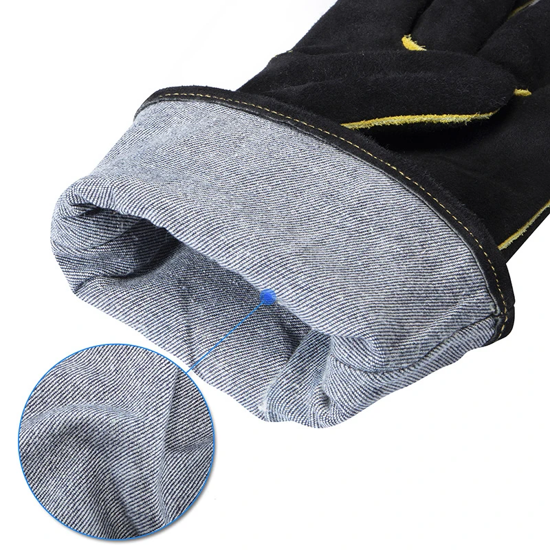 35cm/40cm Welding Gloves Heat/Fire Resistant Leather Gloves for Mig,Tig, BBQ,Grill,Fireplace,Wood Stove,Furnace,Oven,Pot 4