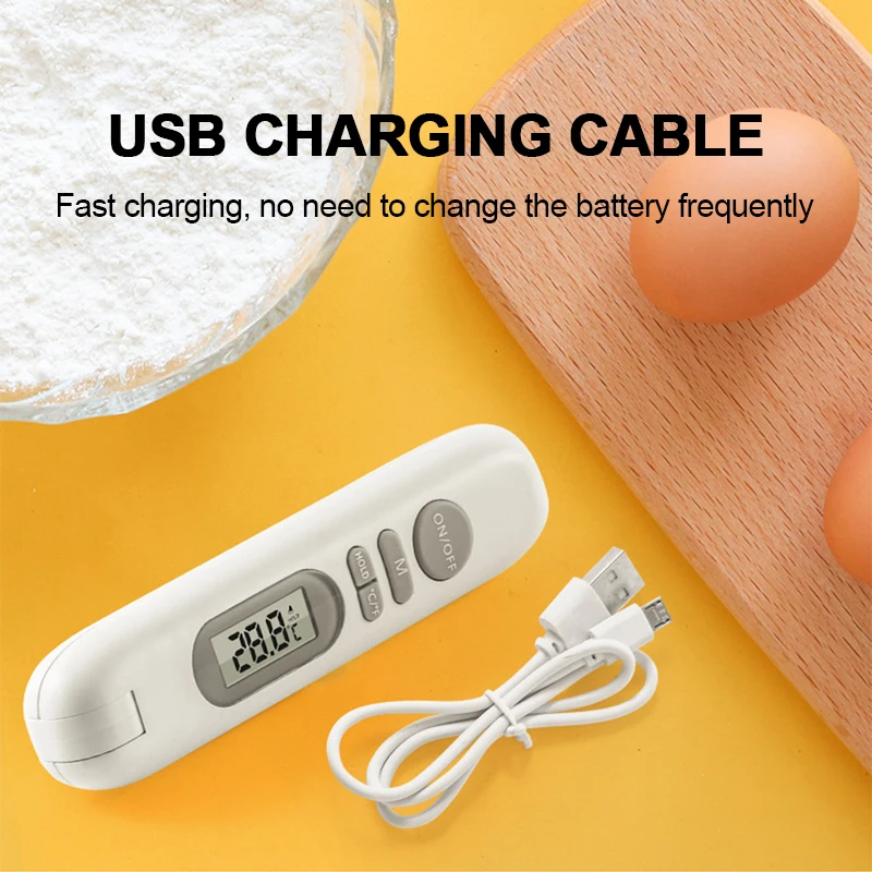 Rechargeable Food Thermometer BBQ Cooking Food Temperature Measure Tools Meat Thermometer Baking Oven Thermometer with Probe 4