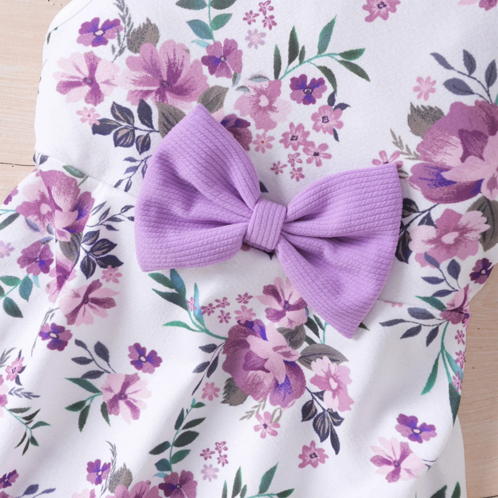 Kids Toddlers Girls Spring Dress Sleeveless Floral Print Sundress with Long Sleeve Ruffle Cardigan Coat Birthday Party Outfits - Image 5