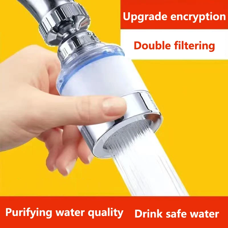 

Universal Kitchen Plastic 360° Rotatable Splash Filter Faucet Sprayer Head Flexible Bathroom Tap Extender Adapter Foam Nozzle