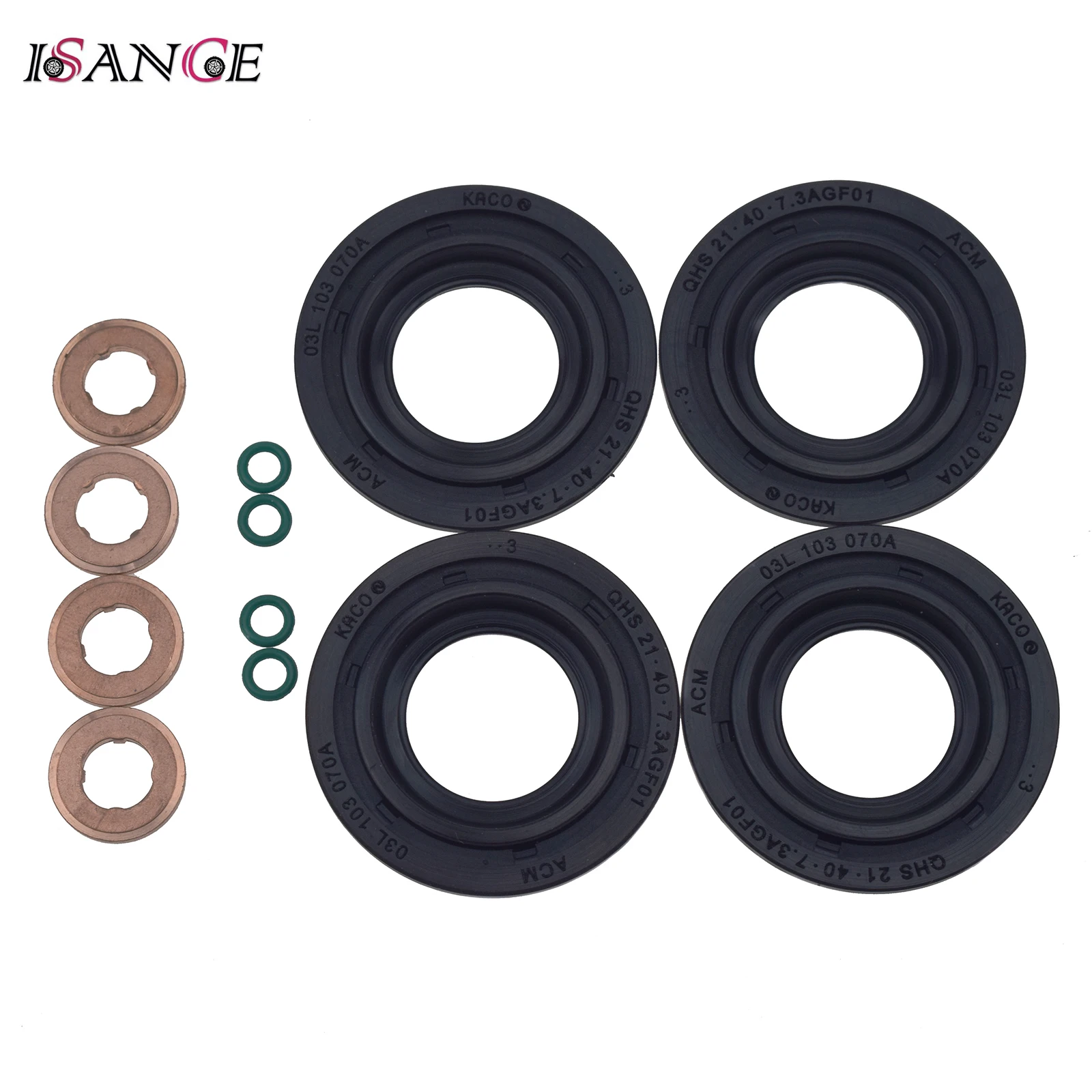 Fuel Injector Gasket Seal Washer Oring For For Ford Transit Mk7 2.2 2.4 2006-2011 1795871 1378433 1495919 1378432 1C1Q-9K546-BA