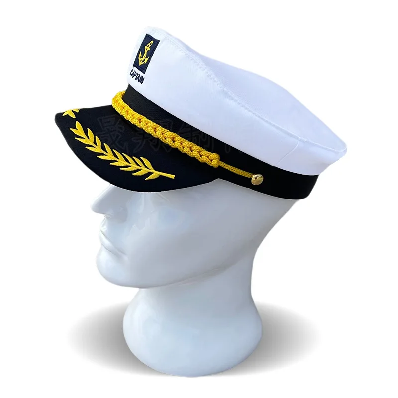 Rosa Marine Hut Erwachsene Yacht Militär Kapitän Hüte Einstellbar Männer Frauen Marine Marine Admiral Cap Kostüm Party Ausgefallene Accessoires – Detail 12