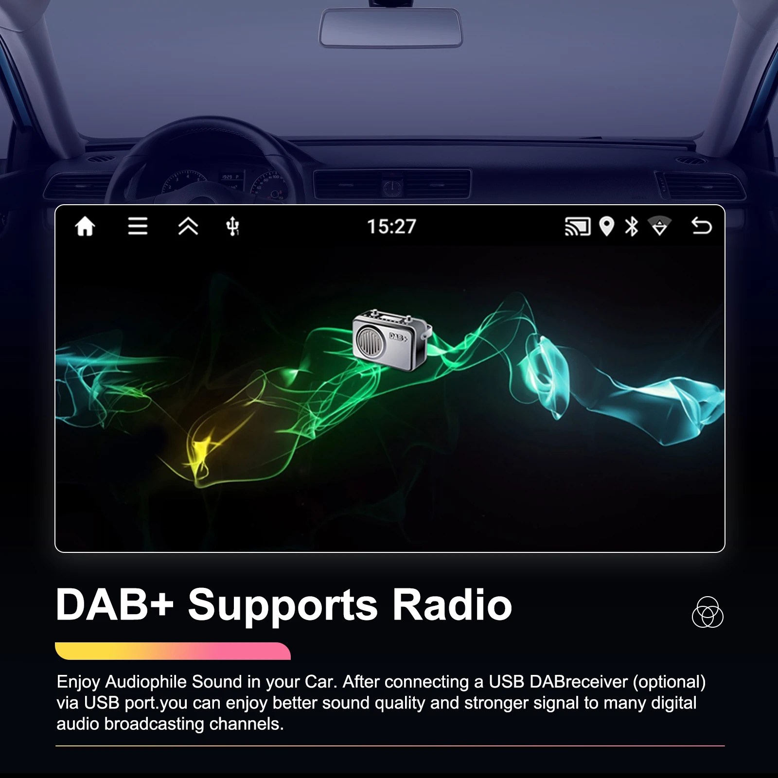 Podofo 4G LTE Android Autoradio GPS-Navigation Wireless Carplay Android Auto Multimedia-Player für VW Touareg/Transporter – Detail 16