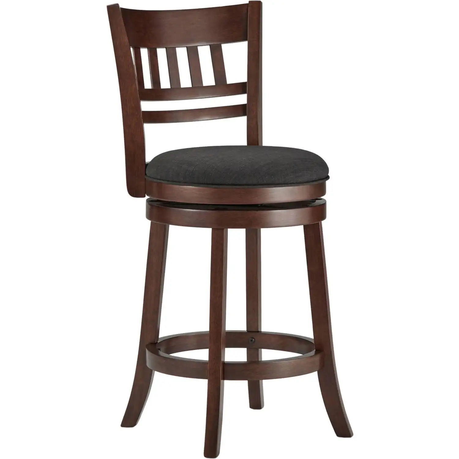 

24" Bar Stools Swivel Barstool Dark Gray Upholstered Counter Height Chairs