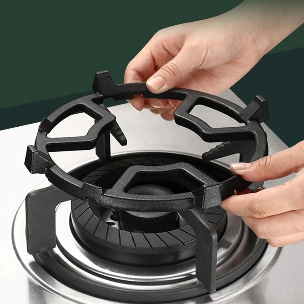 Kitchen Utensils Cooktop Range Pan Holder Stand Non Slip Cast Iron Wok Support Ring