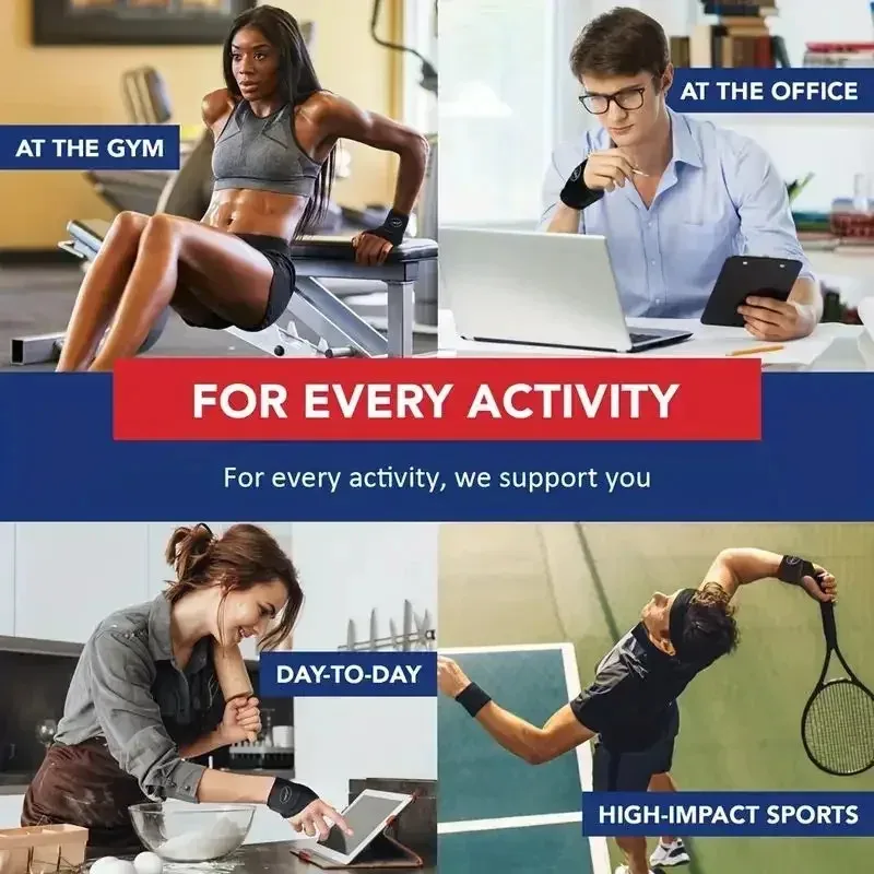 Adjustable Wrist Brace Support - Breathable Carpal Tunnel Relief for Left/Right Hand, Lightweight Fitness & Recovery Sleeve