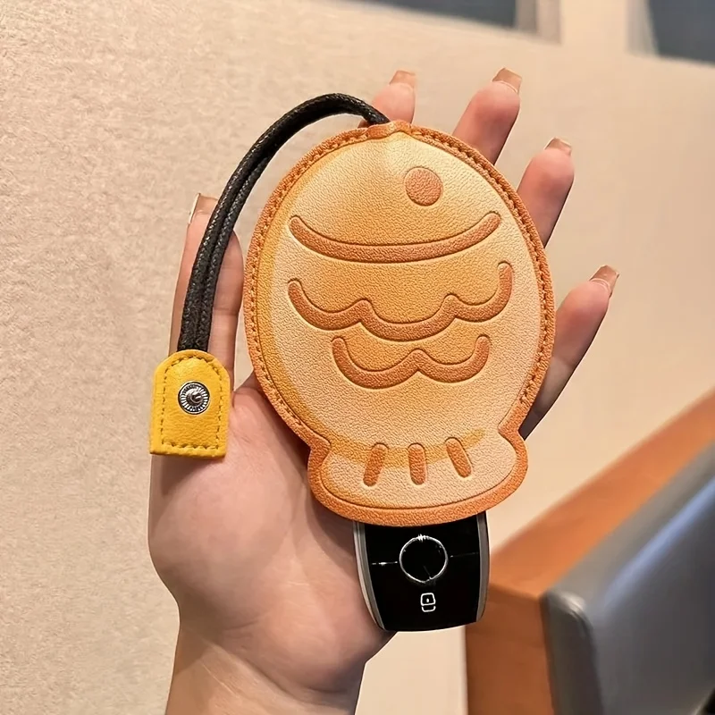 Car Key Pouch Cartoon Large Capacity PU Creative Cute Multifunctional Portable Unisex Gift Home Travel