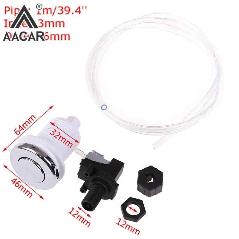Air Pressure Switch 16A 250V On Off Push Air Button Switch Jet Tool Set Pneumatic Tubing Kits For Home