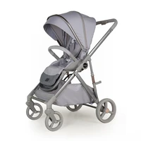 Poussette légère 2 en 1 pour bébé, avec fonction assise et couchée, poussette pour nouveau-né absorbant les chocs, panier de couchage bidirectionnel 6