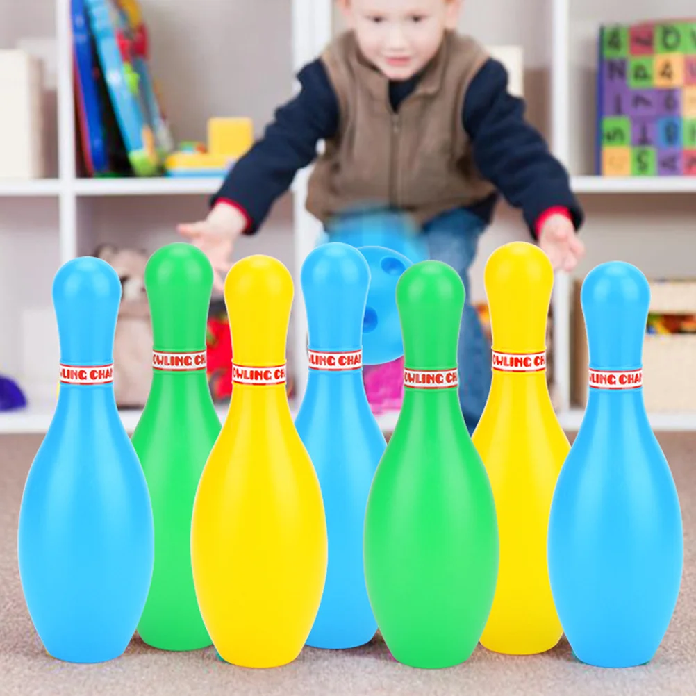 1 set Kinder Bowling Spielzeug für Kleinkinder Kunststoff Gutterball pädagogische lustige Bowling kugel Spielzeug für Kleinkinder für Kinder Kleinkinder