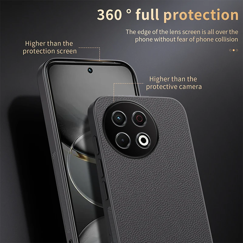 Pebbled Leather Shockproof Phone Case Cover